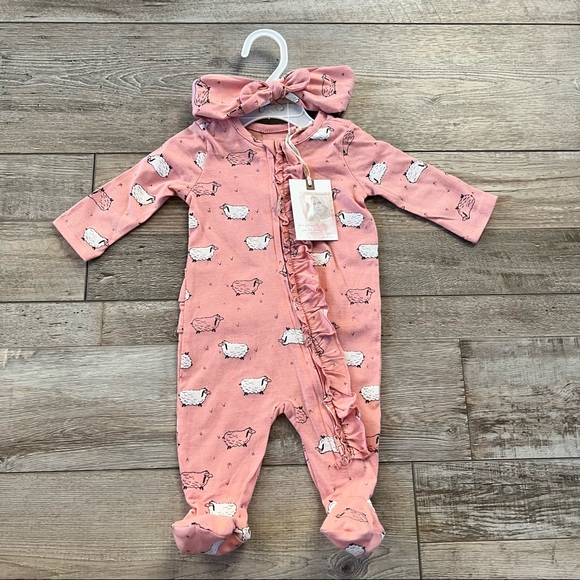 NWT Jessica Simpson Sheep Sleeper and Headband - Picture 1 of 5